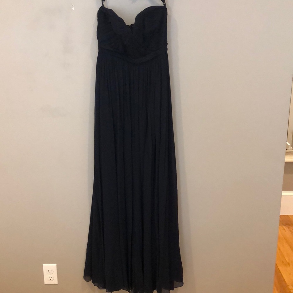 J. Crew Nadia Silk Chiffon Floor Length Dress
